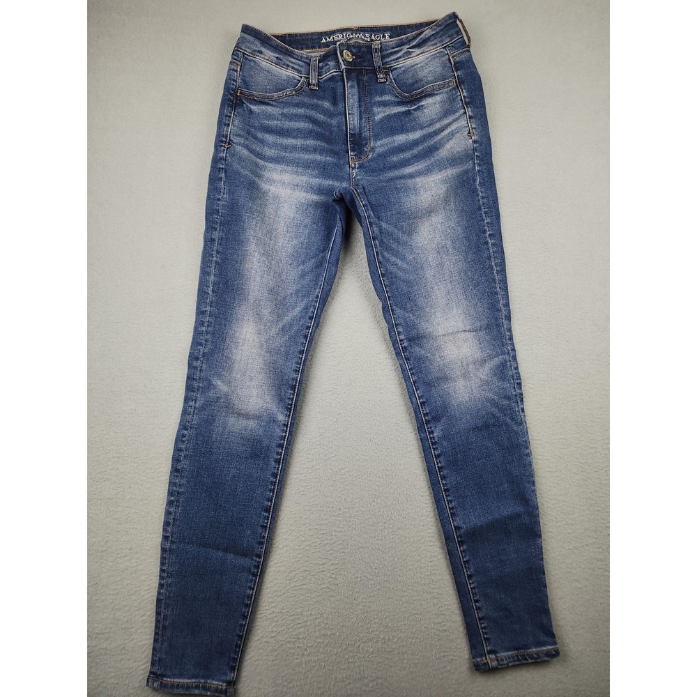 American Eagle Hi Rise Jegging Jeans Womens 6 Blue Super Stretch Denim Jeans
